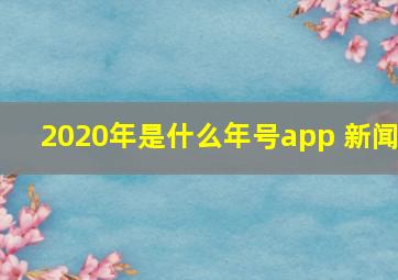 2020年是什么年号app 新闻